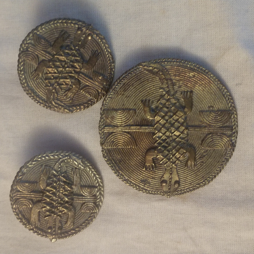 Hand Hammered Earring and Pin Set